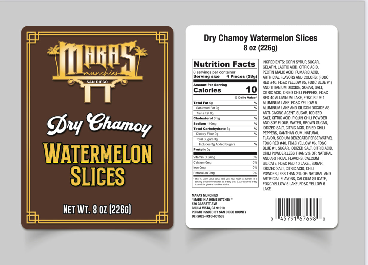 Dry Chamoy Watermelon Slices