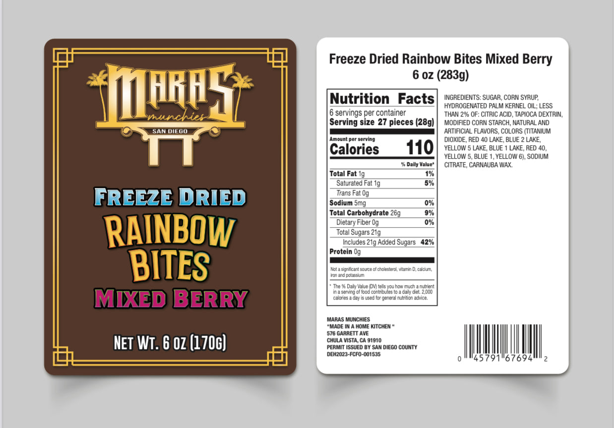 Freeze Dried Rainbow Bites (MIXED BERRY)